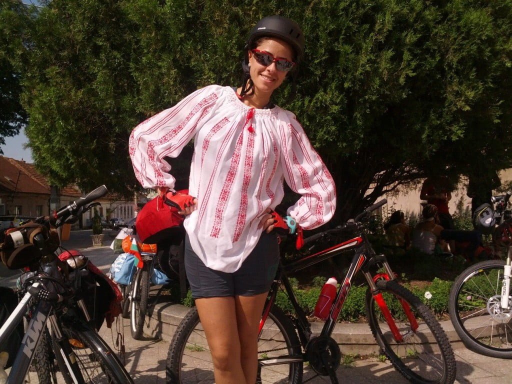 Startul Turului Dunarii, cu ie pe bicileta